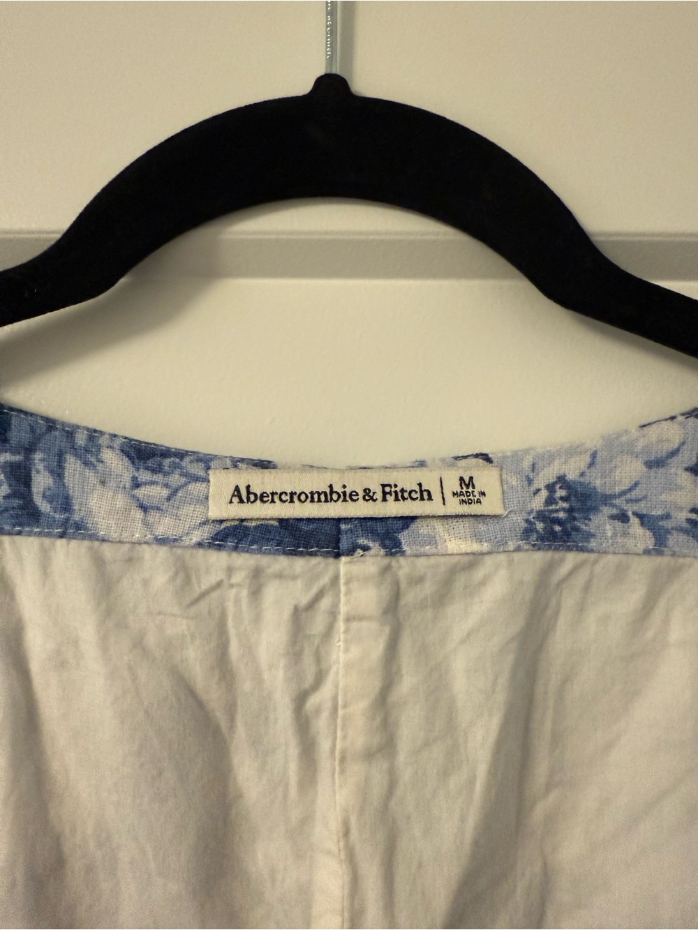 Abercrombie & Fitch Blue White Floral Square-Neck Mini Dress - Picture 5 of 9